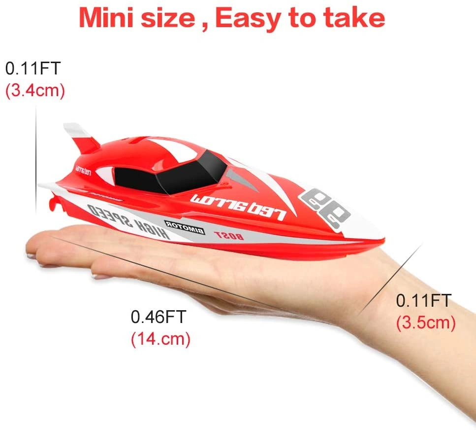 GizmoVine RC Boat Blast: Mini Speedster for Kids and Adults Water Fun Gift Blue Edition